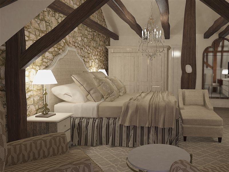 Schloessle Hotel - Small Luxury Hotels Of The World Talin Exterior foto 3D rendering of a bedroom